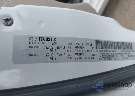 2016 Chrysler Town & Country Touring из США, поврежденный, VIN 2C4RC1BG2GR303697